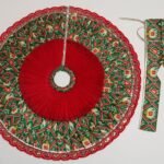 red & green bandhani